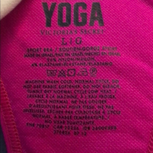 PINK VICTORIA’SECRET YOGA FUCHSIA SPORTS BRA - Picture 9 of 9